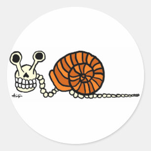 Snail Skeleton Stickers