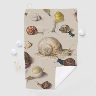 Snail Slug Garden Pet Gastropod Botanical Snails Golf Towel
