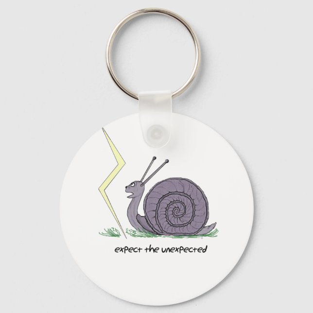 Snail Surprised Keychain (Front)