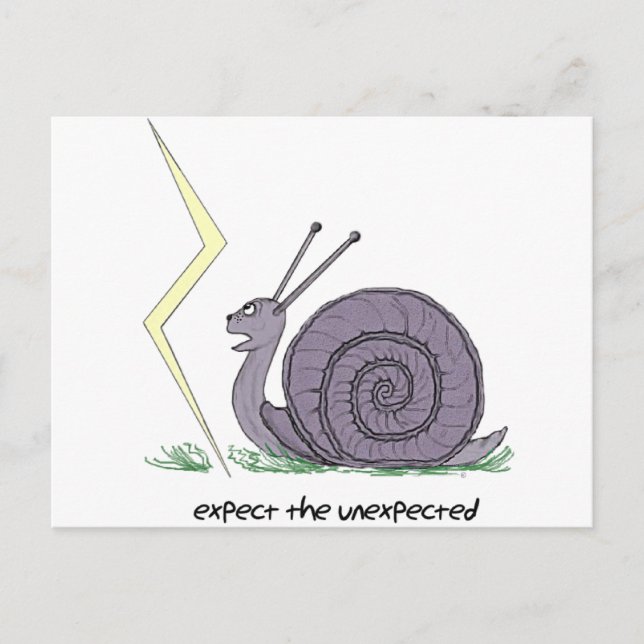 Snail Surprised Postcard (Front)