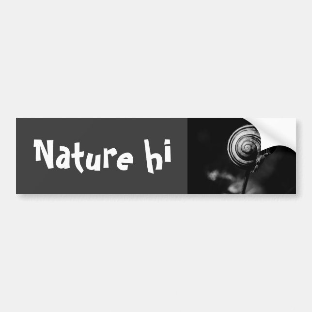snail tail bumper sticker (Front)