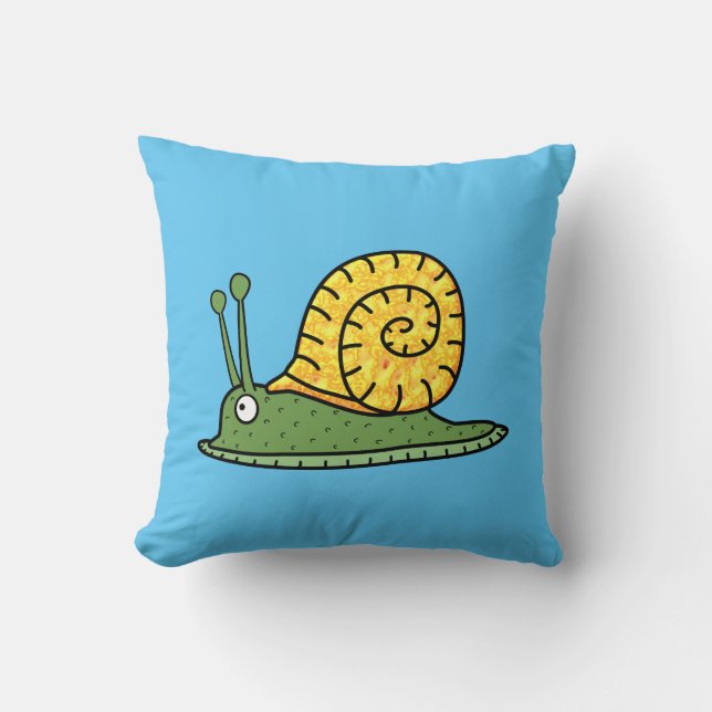 Snail Throw Pillow (Front)