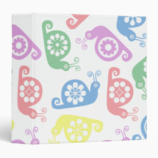 Snail Trail Cute School Office Binder Folder