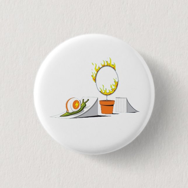 Snail vs Ring of Fire 1 Inch Round Button (Front)