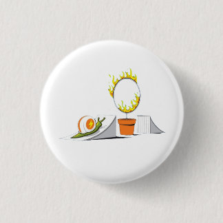 Snail vs Ring of Fire 1 Inch Round Button
