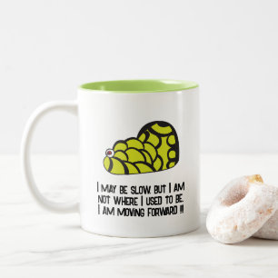 Snail Whimsical Funny  Two-Tone Coffee Mug