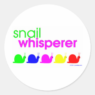 Snail Whisperer Classic Round Sticker