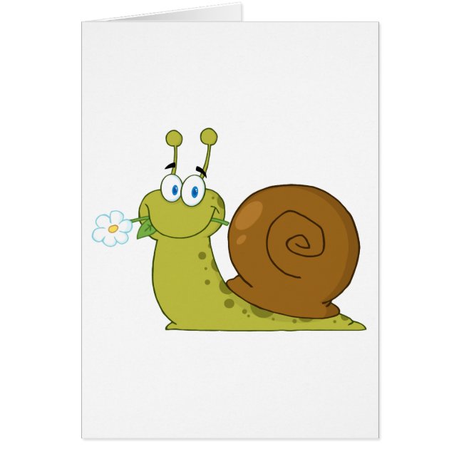 Snail With A Flower In Its Mouth (Front)