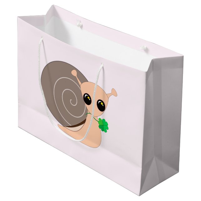 Snail with Clower Gift Bag Lucky (Front Angled)