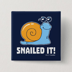 Snailed It 2 Inch Square Button
