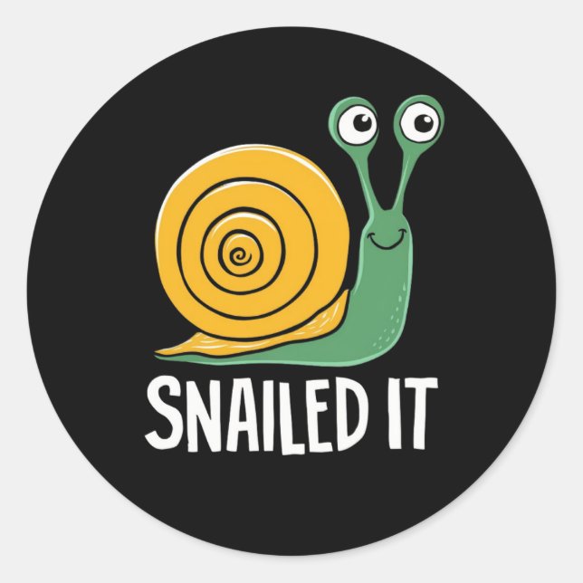SNAILED IT CLASSIC ROUND STICKER (Front)
