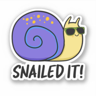 Snailed It Funny Snail Pun