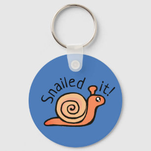 Snailed it (snail) keychain
