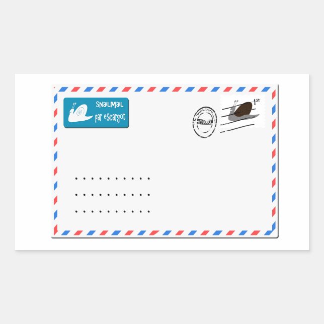 Snailmail with copy space for addresses sticker (Front)