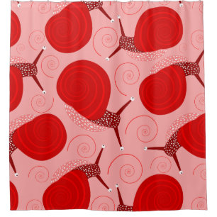 snails abstract spiral swirl red pink dot 