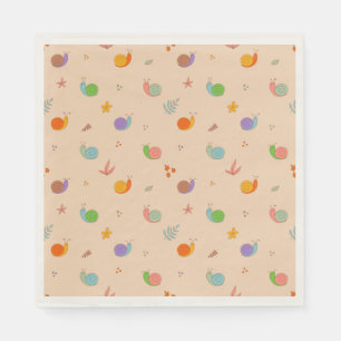 Snails and Flowers Napkins