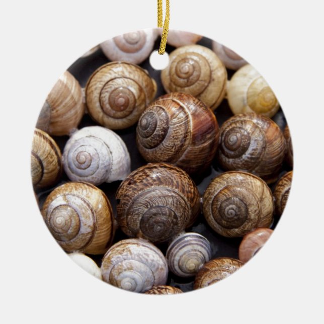 Snails Ceramic Ornament (Front)