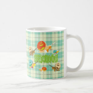 snails crawling coffee mug