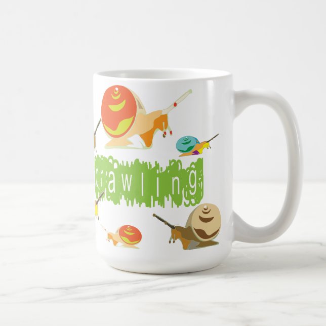snails crawling coffee mug (Right)