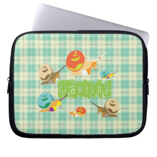 snails crawling laptop sleeve