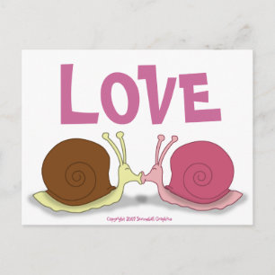Snails In Love Postcard