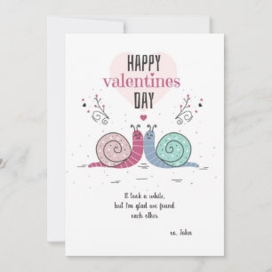 Snails in Love Valentine's Day Card