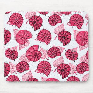 Snails Pattern Cute Nature Lover Pink Mouse Pad