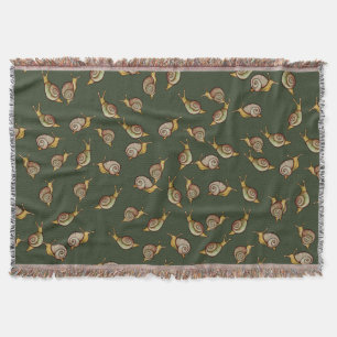 Snails Snail Love cute nature art Throw Blanket