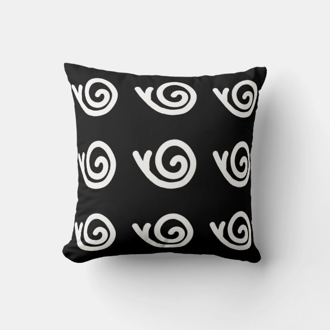 Snailz Collection Contrast Throw Pillow (Front)