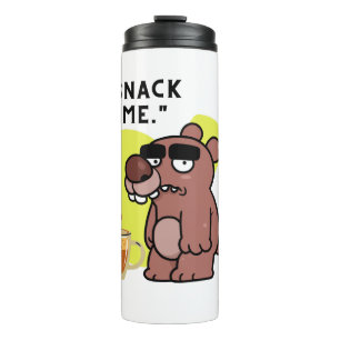 SNAK TIME!- ANIMAL-FUNNY- COFFEE-COOKIES THERMAL TUMBLER
