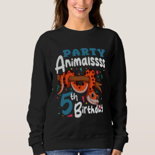 Snake 5th Birthday Animal Reptile Lover Zookeeper  Sweatshirt