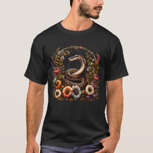 Snake Aesthetic Boho Floral Botanical Hiking T-Shirt