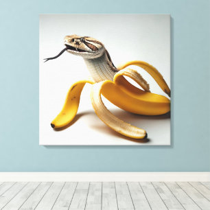 Snake and Banana Fusion Canvas Print