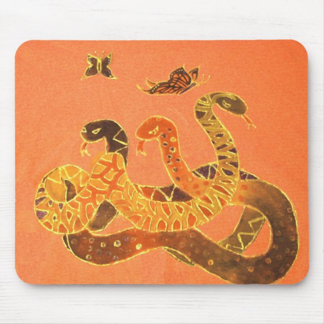 Snake and Butterfly Mousepad - Smooth (Front)