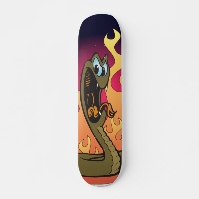 Snake and Flames Skateboard (Front)