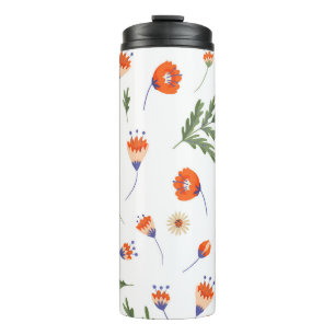 Snake and floral fairy print thermal tumbler