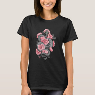 Snake and peach roses T-Shirt