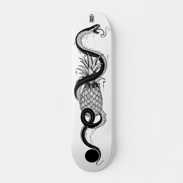 Snake and pineapple skateboard (Front)