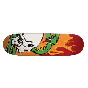 Snake and Skull Graphic Skateboard