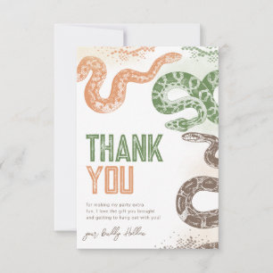 Snake Anniversaire Fête Merci Cartes