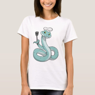 Snake as Cook with Chef hat T-Shirt