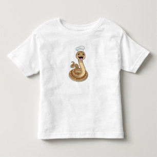 Snake as Cook with Chef hat Toddler T-shirt