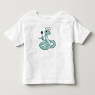 Snake as Cook with Chef hat Toddler T-shirt