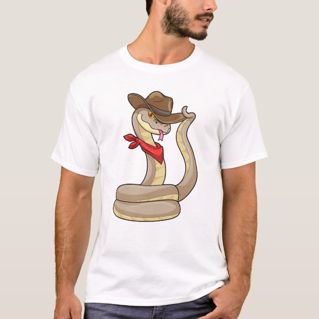 Snake as Cowboy with Scarf T-Shirt (Front)