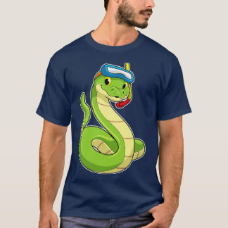Snake as Diver wirth Snorkel T-Shirt