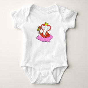 Snake as King with Crown Baby Bodysuit