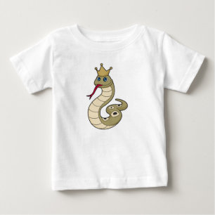 Snake as King with Crown Baby T-Shirt
