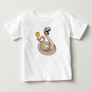 Snake as Musician with Maracas Baby T-Shirt