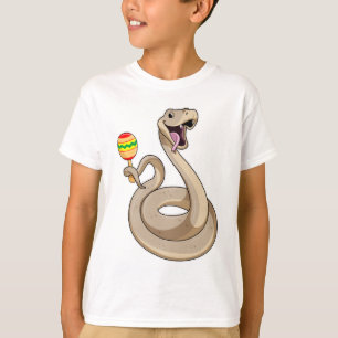 Snake as Musician with Maracas T-Shirt