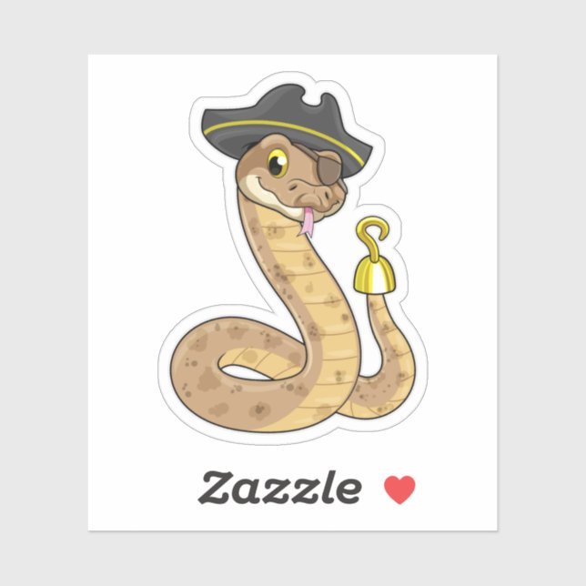 Snake as Pirate with Hook hand & Eye patch (Sheet)